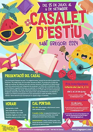 NOVA EDICIÓ DEL CASALET LLAR INFANTS DE SANT GREGORI 2024!!!